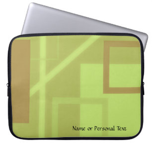 Geometrischer Salbei-Olivgrün-Kunst-Laptop-Persona Laptopschutzhülle