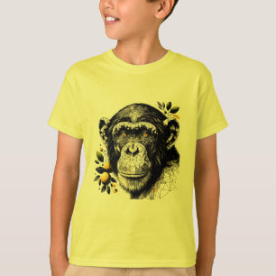 Geometrischer Schimpanse mit Kunstdrucken von Zitr T-Shirt