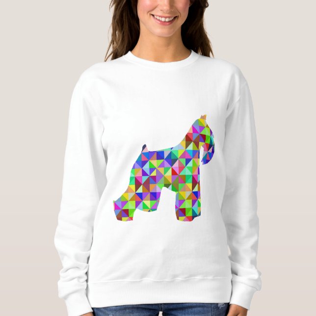 Geometrischer Schnauzer Sweatshirt (Vorderseite)