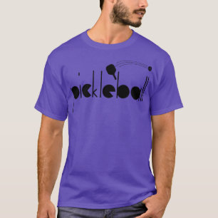 Geometrischer Schriftart von Pickleball T-Shirt