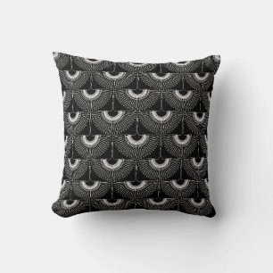 Geometrischer Schwan fliegendes Vogel Muster schwa Kissen