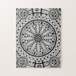 Geometrischer Schwarzweiss-Entwurf