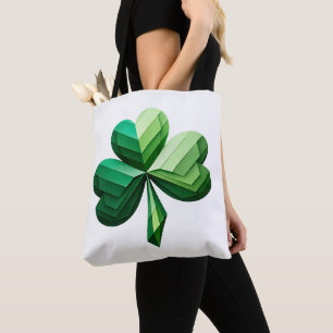 Geometrischer Shamrock St. Patrick's Day-Totebeute Tasche