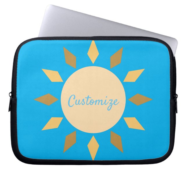 Geometrischer Sonnenkreis Thunder_Cove Laptopschutzhülle (Vorderseite)