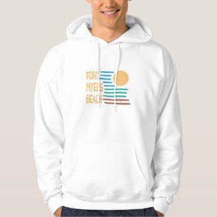 Geometrischer Sonnenuntergang Fort- Hoodie