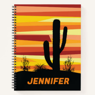 Geometrischer Sonnenuntergang Notizbuch