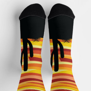 Geometrischer Sonnenuntergang Socken