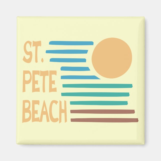 geometrischer Sonnenuntergang von St. Pete Beach F Magnet (Vorne)