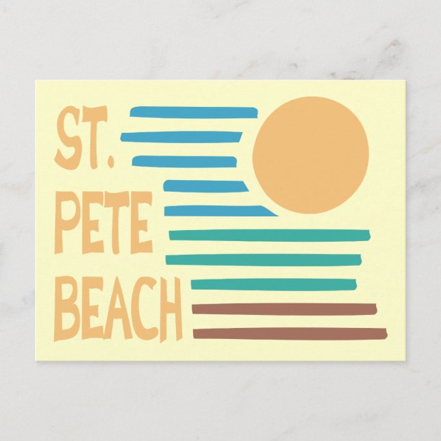 geometrischer Sonnenuntergang von St. Pete Beach F Postkarte (Vorderseite)