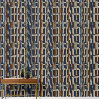 Geometrischer Stammesdruck Luxus Tapete