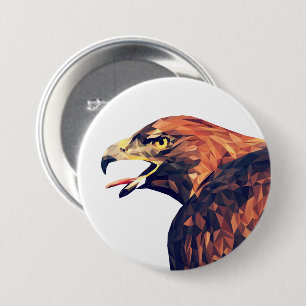 Geometrischer Steinadler Button
