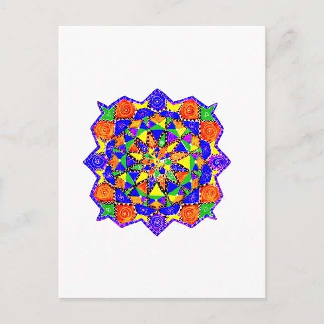 Geometrischer Stil Postkarte (Vorderseite)