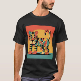 Geometrischer stilisierter tierischer T - Shirt