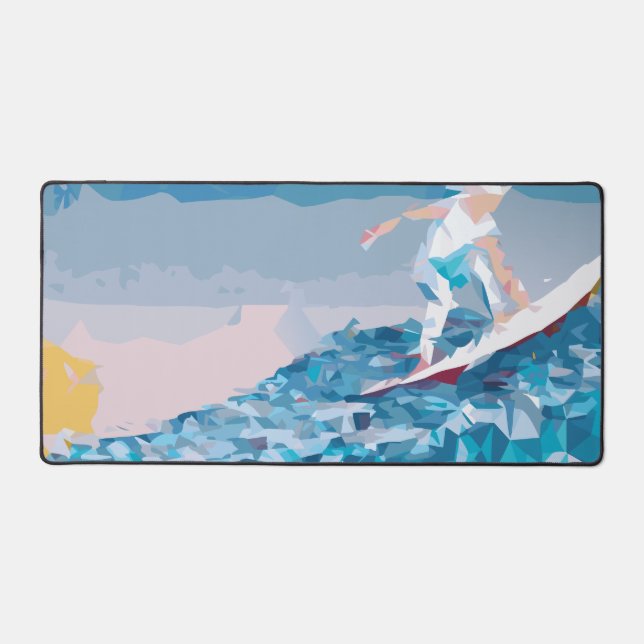 Geometrischer Surfer Schreibtischunterlage (Vorderseite)