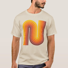 Geometrischer T - Shirt für Retro-Stile der 1970er