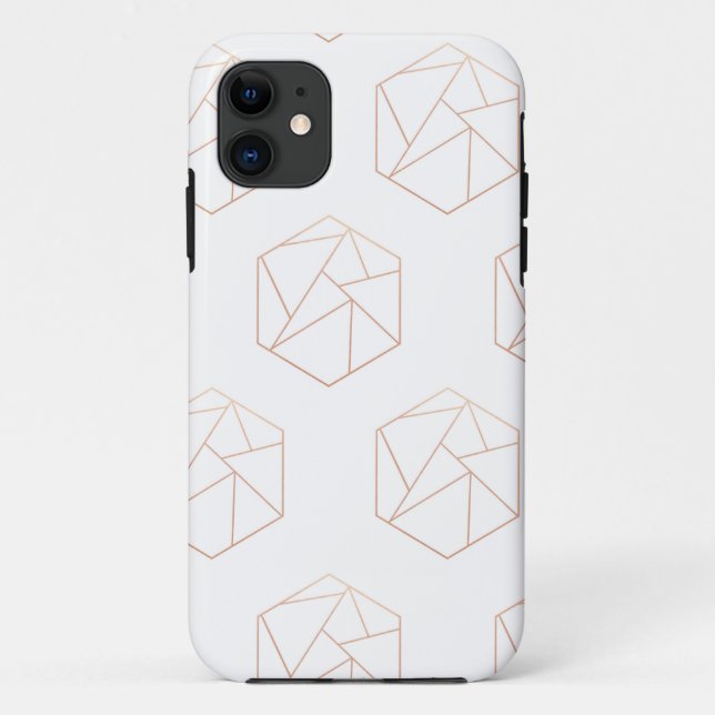 Geometrischer Telefonkasten des Hexagons Case-Mate iPhone Hülle (Rückseite)