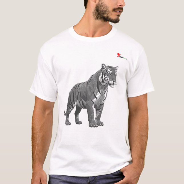 Geometrischer tierischer T - Shirt "Wild Geometry" (Vorderseite)