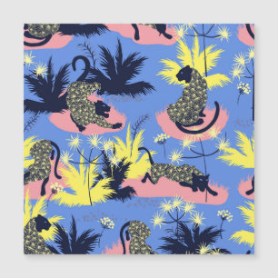 Geometrischer Tiger, Leopard: Kindermuster. Magnetkarte