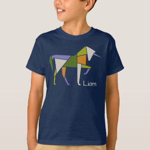 Geometrischer Unicornmodernes abstraktes T-Shirt