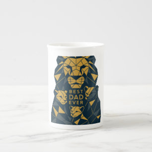 Geometrischer Vater mit Cubs Bester Vater Prozellantasse