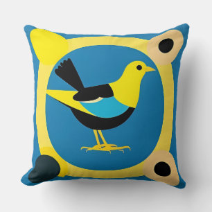 Geometrischer Vogel Modernes abstraktes Dekor Kissen