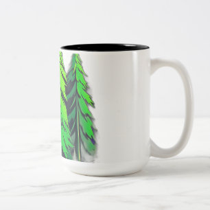 Geometrischer Wald der 1980er Jahre Zweifarbige Tasse