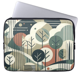 Geometrischer Wald Laptopschutzhülle