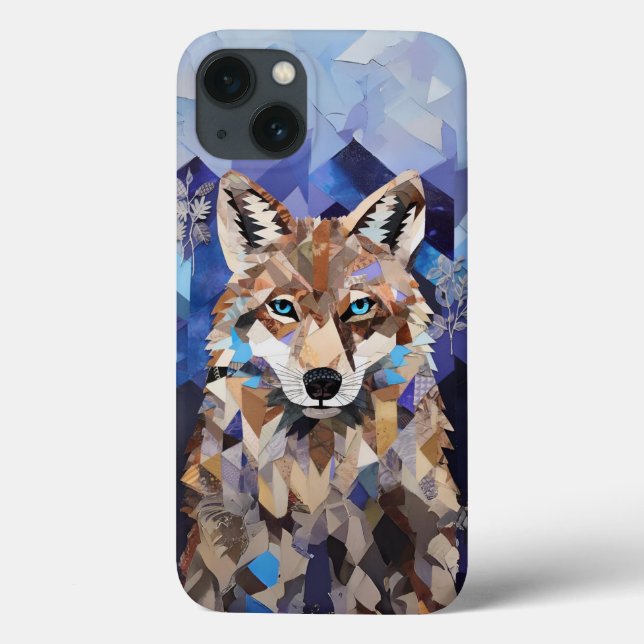 Geometrischer Wolf Berg Case-Mate iPhone Hülle (Rückseite)