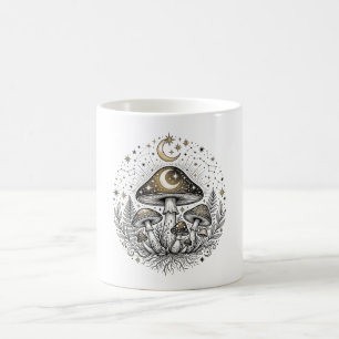Geometrischer Wolf Grafik Hoodie Kaffeetasse