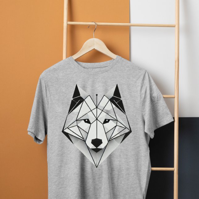 geometrischer Wolf T-Shirt (Von Creator hochgeladen)