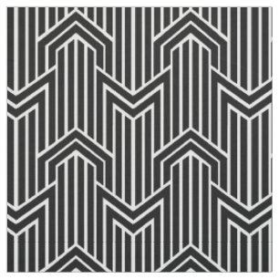 Geometrischer Zickzack Art-Deco-Stil Stoff