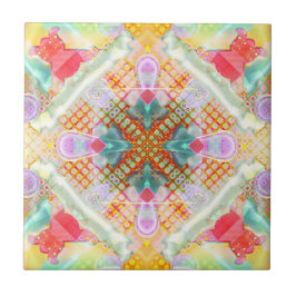Geometrischer Zucker- und Gewürzkaleidoskopfeil Fliese
