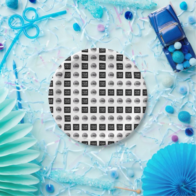 Geometrisches 2 Logo Musterdesign Pappteller (Party)