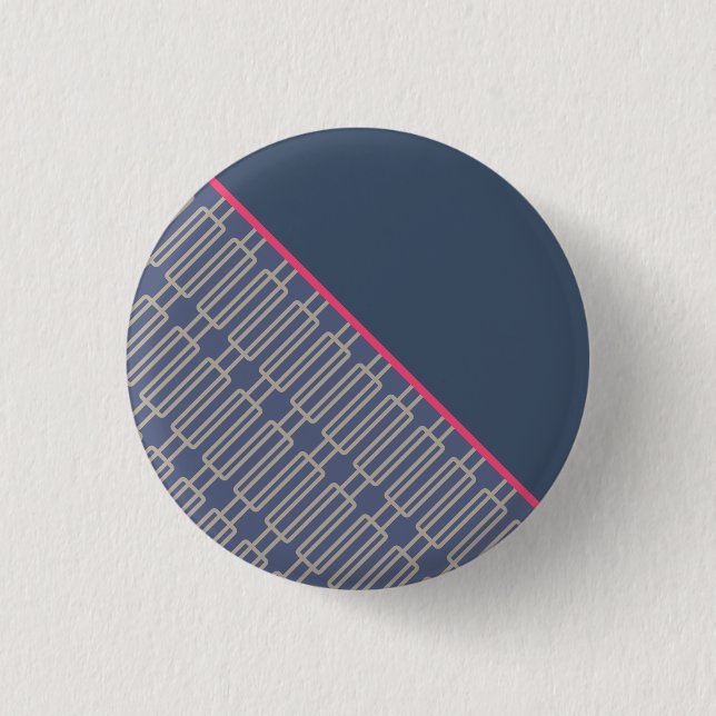 Geometrisches 3 Abstraktes Muster Button (Vorderseite)