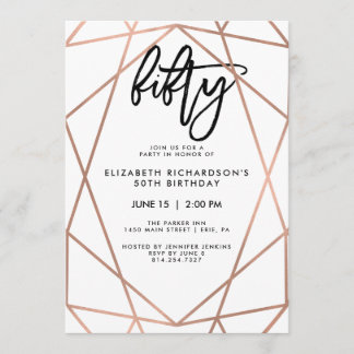 Geometrisches | 50. Geburtstags-Party des Einladung