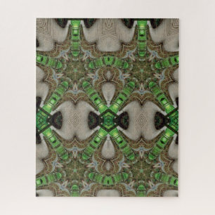 geometrisches 520-teiliges Puzzle aus Smaragdholz