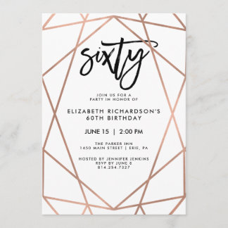 Geometrisches | 60. Geburtstags-Party des Einladung