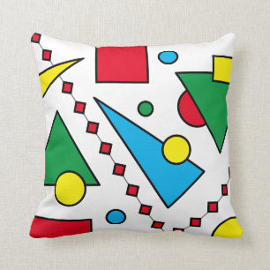 [Geometrisches Abstrakt #1] Fett primäre Farbforme Kissen