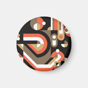 Geometrisches Abstrakt: Futuristisches Artwork-Des Magnet