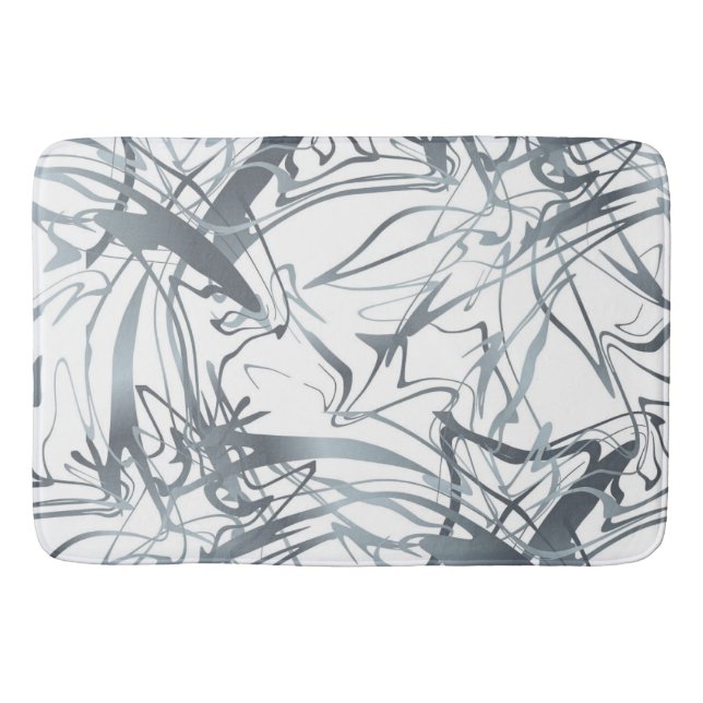 Geometrisches Abstrakt minimales Design moderner F Badematte (Vorderseite)