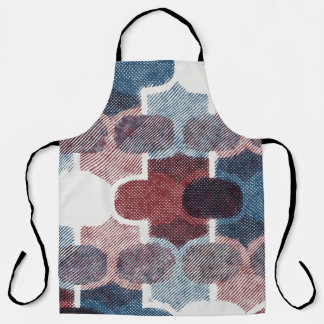 Geometrisches Abstrakt Red Blue Muster Schürze