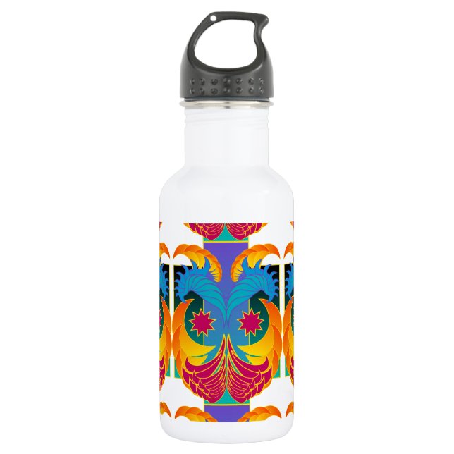Geometrisches Abstrakt Trinkflasche (Vorderseite)