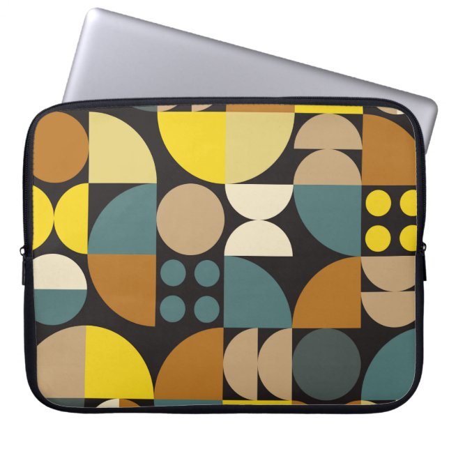 Geometrisches abstraktes Artwork-Poster mit farben Laptopschutzhülle (Vorderseite)