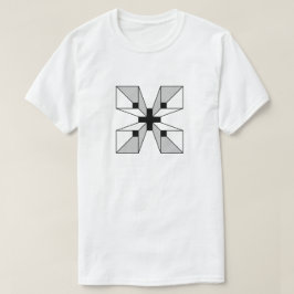 Geometrisches abstraktes Buchstabe X Monogramm T-Shirt