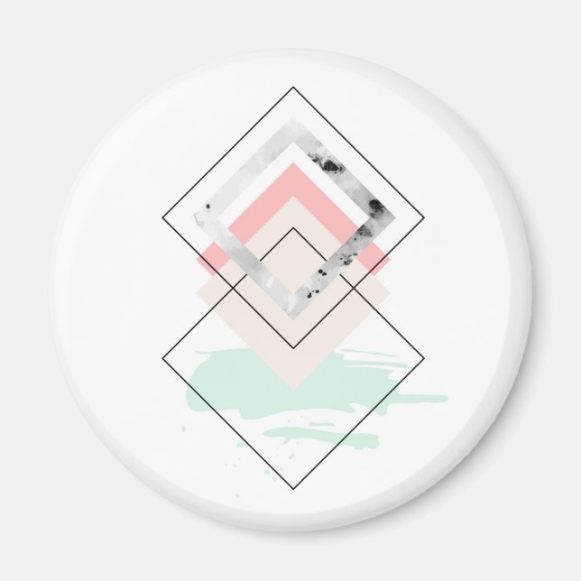 Geometrisches abstraktes Design Magnet (Vorne)