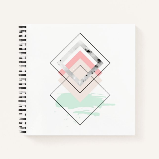 Geometrisches abstraktes Design Notizbuch (Vorderseite)
