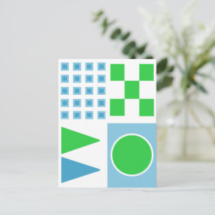 Geometrisches Abstraktes Fliesendesign Postkarte