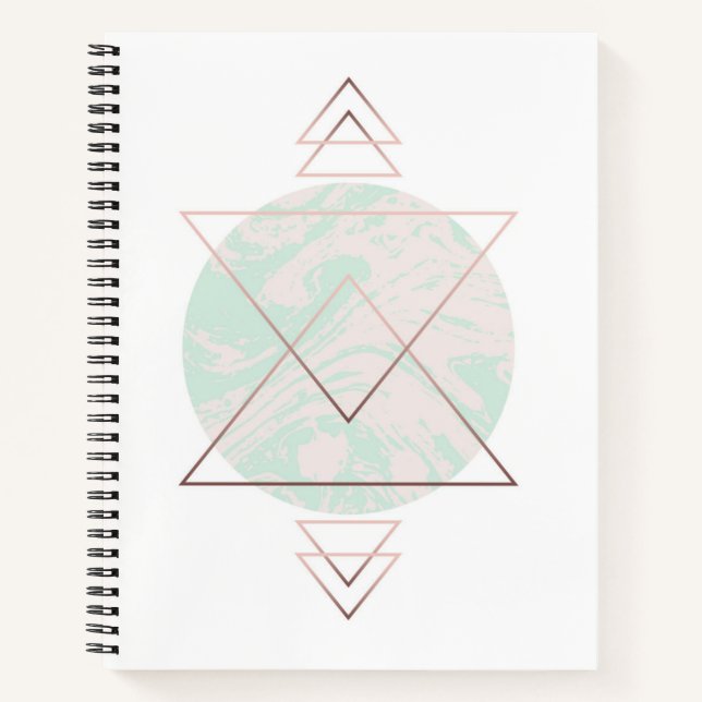 Geometrisches Abstraktes Kunstdesign Notizbuch (Vorderseite)