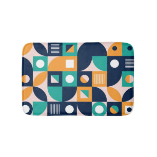 Geometrisches abstraktes Muster: buntes, modernes  Badematte