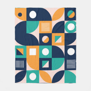 Geometrisches abstraktes Muster: buntes, modernes Fleecedecke